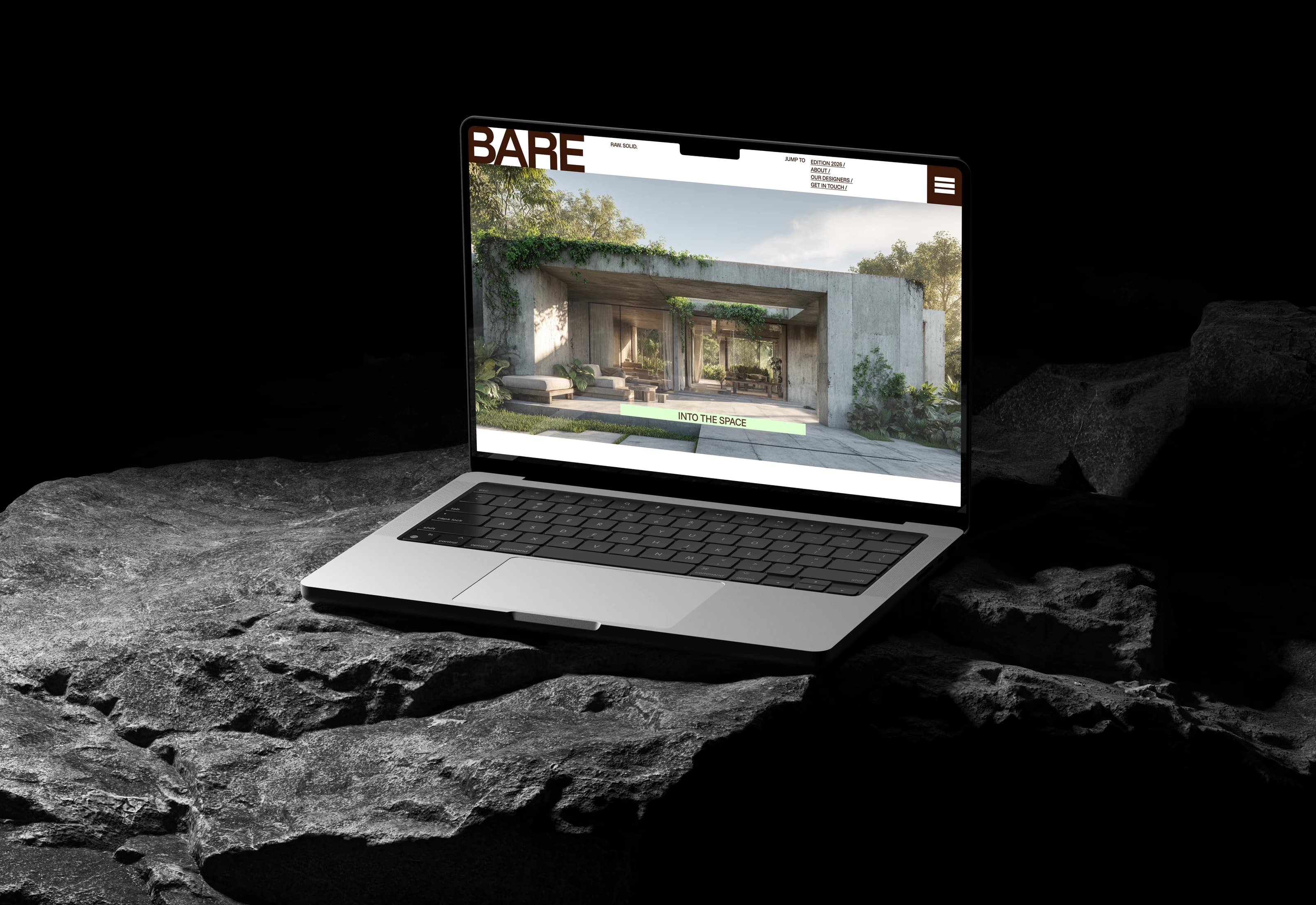 A laptop showing a website created through Elementor MCP