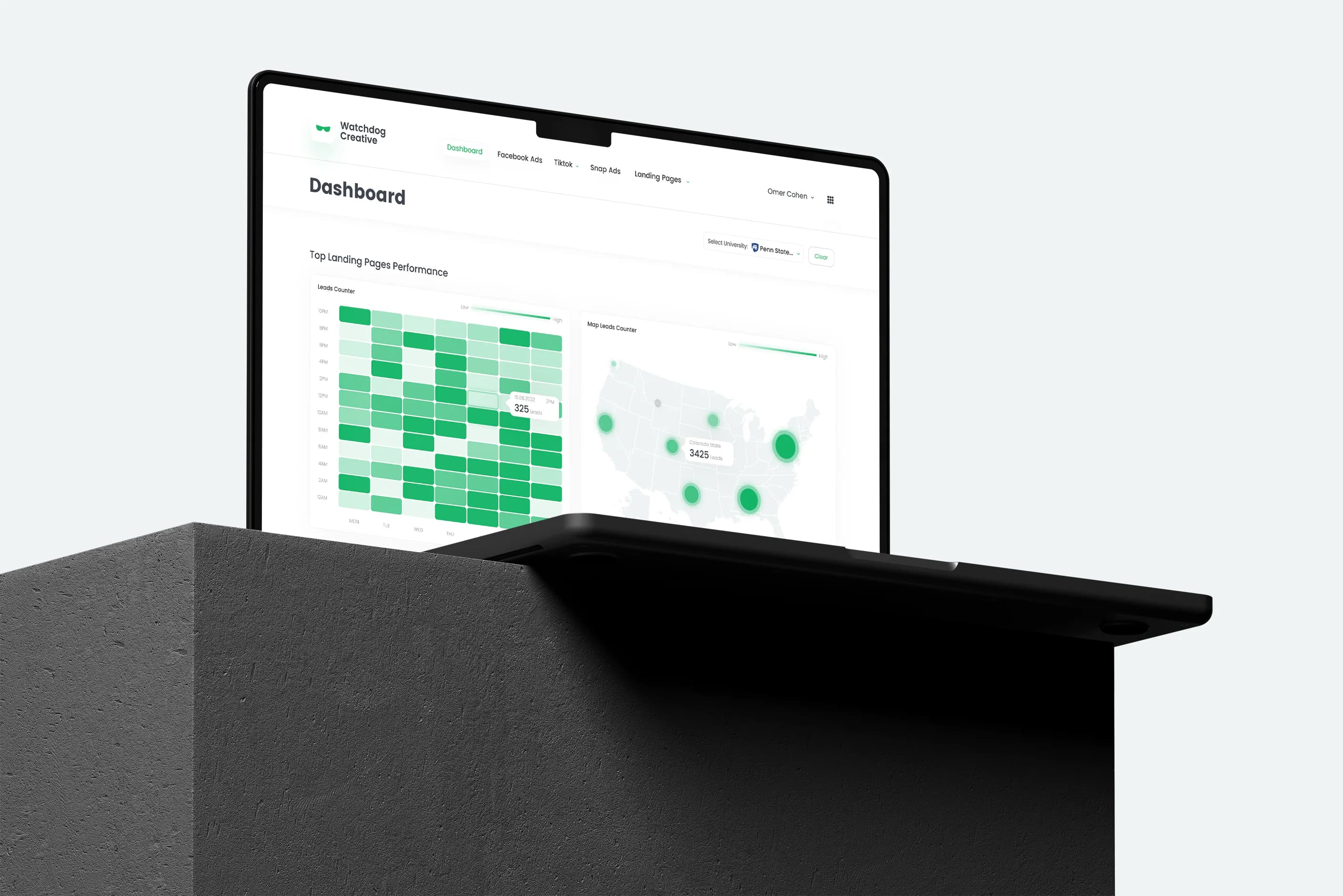 WatchDog Creative campaign-performance interface
